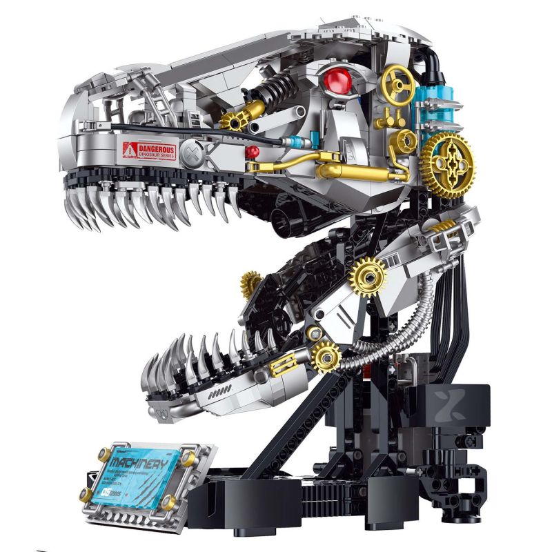 XINZHUAN XZ0005 DinoMech Xếp hình lắp ráp ghép mô hình Hộp sọ Tyrannosaurus cơ khí