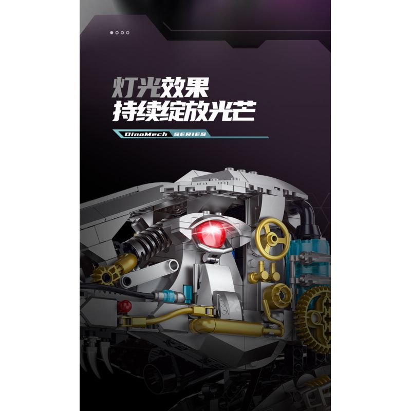 XINZHUAN XZ0005 DinoMech Xếp hình lắp ráp ghép mô hình Hộp sọ Tyrannosaurus cơ khí
