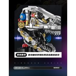 XINZHUAN XZ0005 DinoMech Xếp hình lắp ráp ghép mô hình Hộp sọ Tyrannosaurus cơ khí