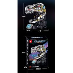 XINZHUAN XZ0005 DinoMech Xếp hình lắp ráp ghép mô hình Hộp sọ Tyrannosaurus cơ khí