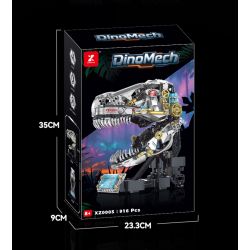 XINZHUAN XZ0005 DinoMech Xếp hình lắp ráp ghép mô hình Hộp sọ Tyrannosaurus cơ khí