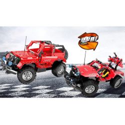 DOUBLEE CADA C51001 51001 non  XE OFF-ROAD bộ đồ chơi xếp lắp ráp ghép mô hình  JEEP WRANGLER / OFF-ROAD WARRIOR Kỹ Thuật Công Nghệ Cao Mô Hình Phương Tiện 531 khối