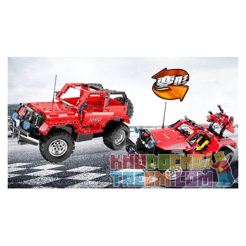 DOUBLEE CADA C51001 51001 non  XE OFF-ROAD bộ đồ chơi xếp lắp ráp ghép mô hình  JEEP WRANGLER / OFF-ROAD WARRIOR Kỹ Thuật Công Nghệ Cao Mô Hình Phương Tiện 531 khối