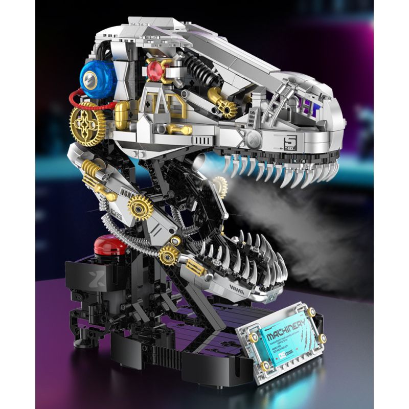 XINZHUAN XZ0005 DinoMech Xếp hình lắp ráp ghép mô hình Hộp sọ Tyrannosaurus cơ khí
