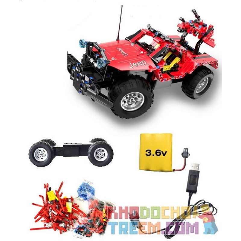 DOUBLEE CADA C51001 51001 non  XE OFF-ROAD bộ đồ chơi xếp lắp ráp ghép mô hình  JEEP WRANGLER / OFF-ROAD WARRIOR Kỹ Thuật Công Nghệ Cao Mô Hình Phương Tiện 531 khối