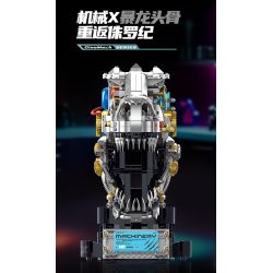 XINZHUAN XZ0005 DinoMech Xếp hình lắp ráp ghép mô hình Hộp sọ Tyrannosaurus cơ khí