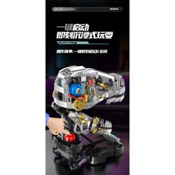XINZHUAN XZ0005 DinoMech Xếp hình lắp ráp ghép mô hình Hộp sọ Tyrannosaurus cơ khí
