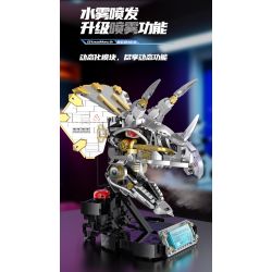 XINZHUAN XZ0006 DinoMech Xếp hình lắp ráp ghép mô hình Hộp sọ cơ học của Triceratops