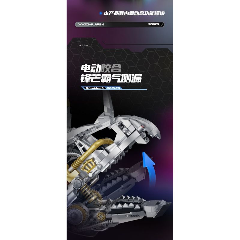 XINZHUAN XZ0006 DinoMech Xếp hình lắp ráp ghép mô hình Hộp sọ cơ học của Triceratops