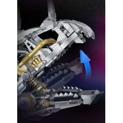 XINZHUAN XZ0006 DinoMech Xếp hình lắp ráp ghép mô hình Hộp sọ cơ học của Triceratops