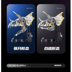 XINZHUAN XZ0006 DinoMech Xếp hình lắp ráp ghép mô hình Hộp sọ cơ học của Triceratops