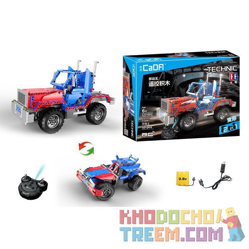 DOUBLEE CADA C51002 51002 non  XE ĐẦU KÉO bộ đồ chơi xếp lắp ráp ghép mô hình  柯博文 CONVOY TRUCK Kỹ Thuật Công Nghệ Cao Mô Hình Phương Tiện 531 khối