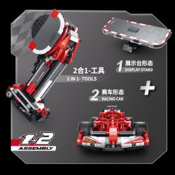 XINZHUAN XZ0004 Xếp hình lắp ráp ghép mô hình Xe công thức 1 Ferrari F1