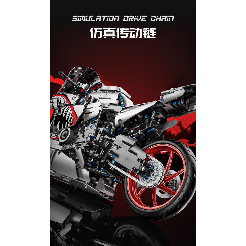 TMQ X6601 Xếp hình lắp ráp ghép mô hình Xe máy Yamaha Shark