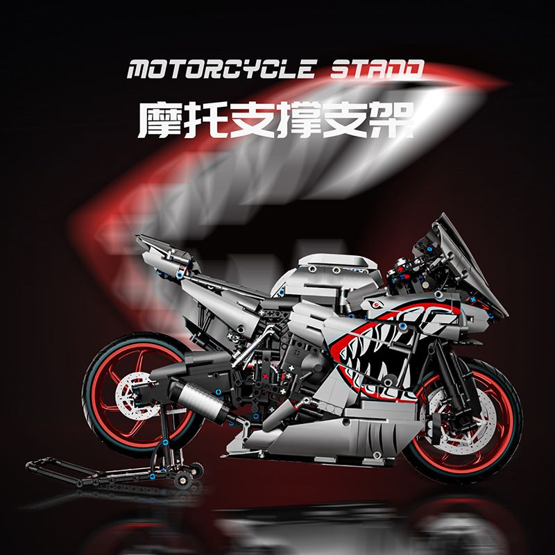 TMQ X6601 Xếp hình lắp ráp ghép mô hình Xe máy Yamaha Shark