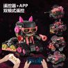No license PL012 Xếp hình lắp ráp ghép mô hình Mèo âm nhạc biến thành robot 5 trong 1