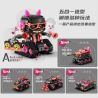No license PL012 Xếp hình lắp ráp ghép mô hình Mèo âm nhạc biến thành robot 5 trong 1