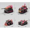 No license PL012 Xếp hình lắp ráp ghép mô hình Mèo âm nhạc biến thành robot 5 trong 1