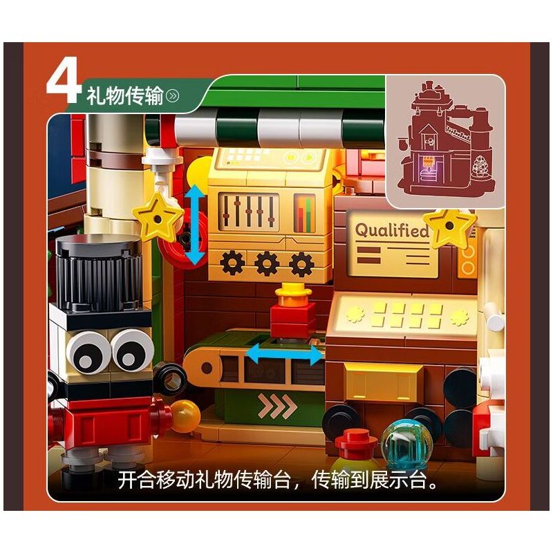 Xingya Premium 89139 Gift Factory Xếp hình lắp ráp ghép mô hình nhà máy sản xuất quà tặng