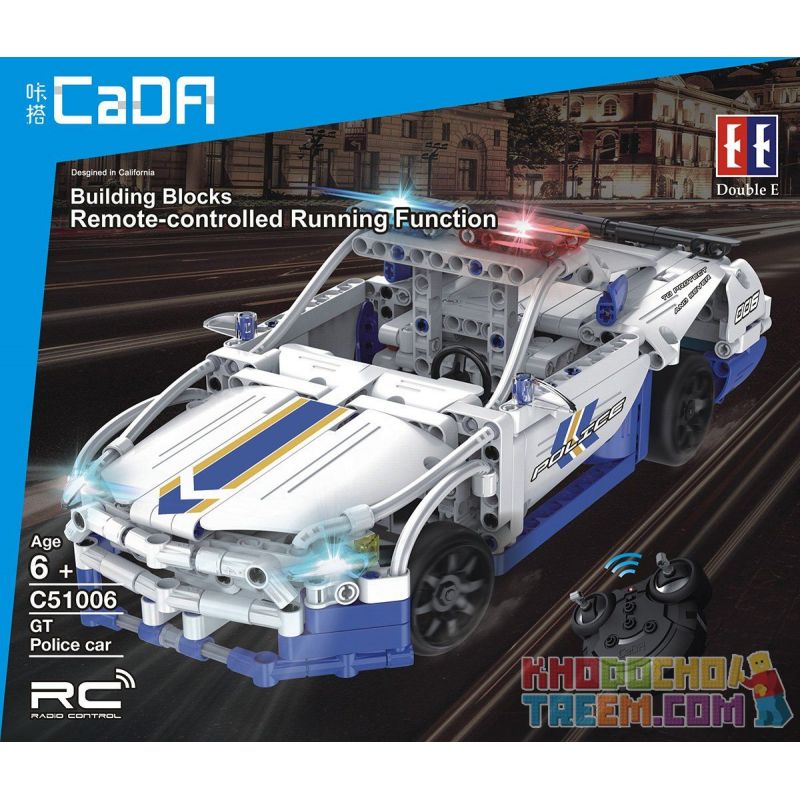 DOUBLEE CADA C51006 51006 C51006D 51006D non  XE CẢNH SÁT bộ đồ chơi xếp lắp ráp ghép mô hình  GT POLICE CAR Kỹ Thuật Công Nghệ Cao Mô Hình Phương Tiện 430 khối