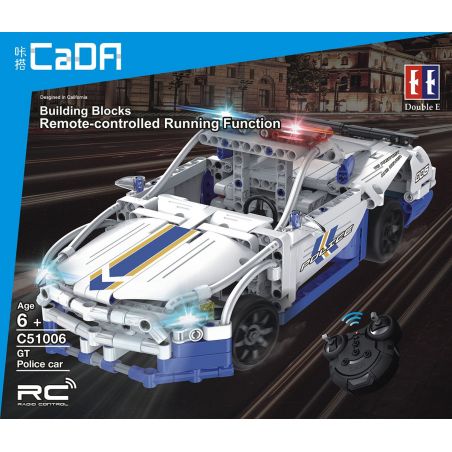 DOUBLEE CADA C51006 51006 C51006D 51006D non  XE CẢNH SÁT bộ đồ chơi xếp lắp ráp ghép mô hình  GT POLICE CAR Kỹ Thuật Công Nghệ Cao Mô Hình Phương Tiện 430 khối