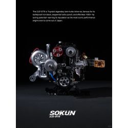Pibo PB8814 Xếp hình lắp ráp ghép mô hình SOKUN: Động cơ 2JZ-GTE