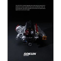 Pibo PB8814 Xếp hình lắp ráp ghép mô hình SOKUN: Động cơ 2JZ-GTE