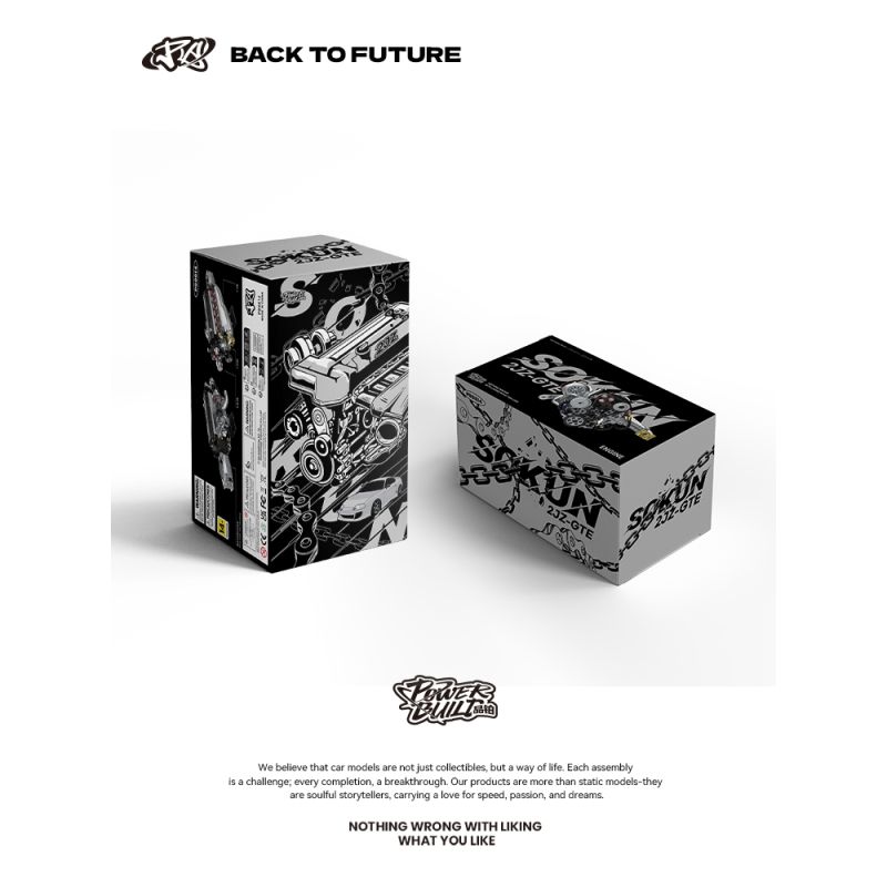 Pibo PB8814 Xếp hình lắp ráp ghép mô hình SOKUN: Động cơ 2JZ-GTE