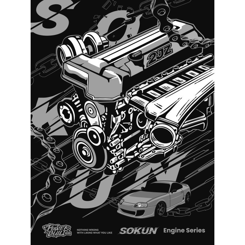 Pibo PB8814 Xếp hình lắp ráp ghép mô hình SOKUN: Động cơ 2JZ-GTE