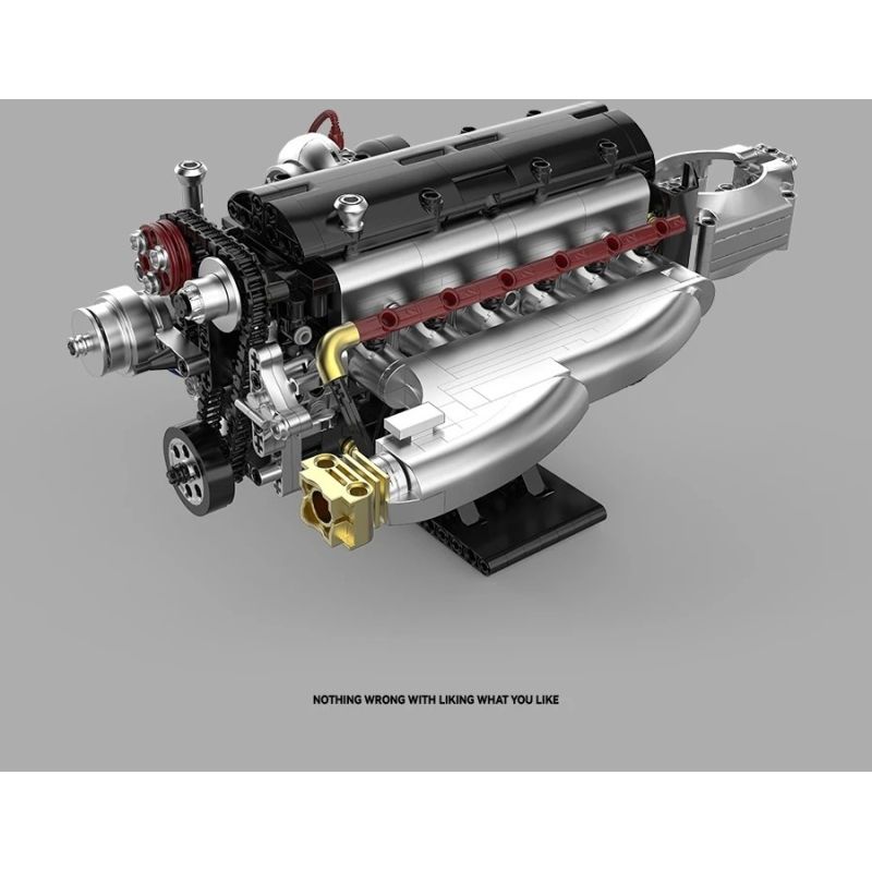 Pibo PB8814 Xếp hình lắp ráp ghép mô hình SOKUN: Động cơ 2JZ-GTE