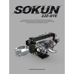 Pibo PB8814 Xếp hình lắp ráp ghép mô hình SOKUN: Động cơ 2JZ-GTE