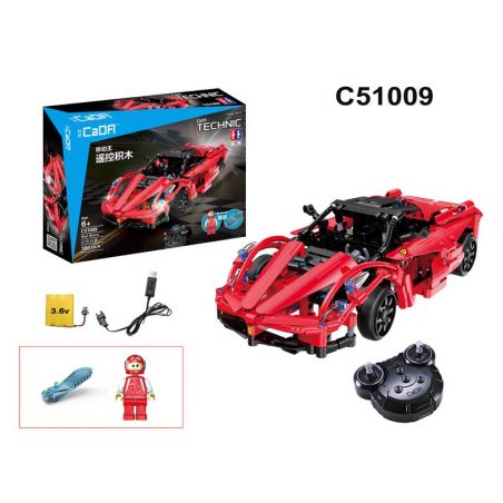 DOUBLEE CADA C51009 51009 non  SIÊU XE bộ đồ chơi xếp lắp ráp ghép mô hình  RED STORM Kỹ Thuật Công Nghệ Cao Mô Hình Phương Tiện 380 khối