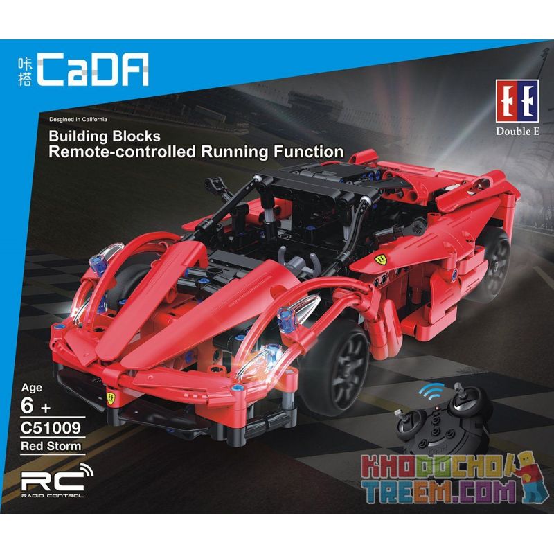DOUBLEE CADA C51009 51009 non  SIÊU XE bộ đồ chơi xếp lắp ráp ghép mô hình  RED STORM Kỹ Thuật Công Nghệ Cao Mô Hình Phương Tiện 380 khối