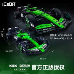 CaDA DoubleE C55082 Xếp hình lắp ráp ghép mô hình Đội Sauber F1 KICK Đội F1 Sauber C45
