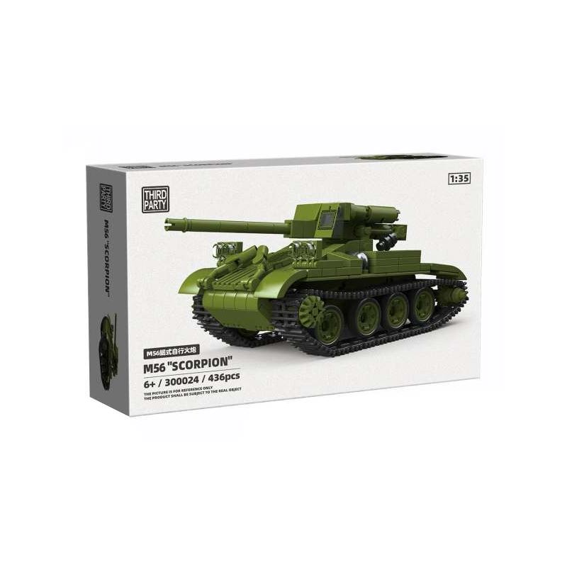 ThirdParty 300024 M56 Scorpion Xếp hình lắp ráp ghép mô hình Pháo tự hành M56 Scorpion
