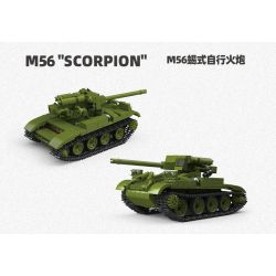 ThirdParty 300024 M56 Scorpion Xếp hình lắp ráp ghép mô hình Pháo tự hành M56 Scorpion