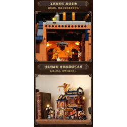 Lumibricks FunWhole 11015 Xếp hình lắp ráp ghép mô hình Thế giới Steampunk: Cửa hàng sửa chữa máy móc
