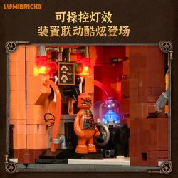 Lumibricks FunWhole 11015 Xếp hình lắp ráp ghép mô hình Thế giới Steampunk: Cửa hàng sửa chữa máy móc