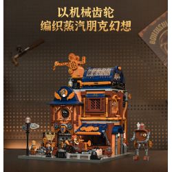 Lumibricks FunWhole 11015 Xếp hình lắp ráp ghép mô hình Thế giới Steampunk: Cửa hàng sửa chữa máy móc