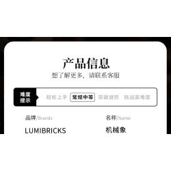 Lumibricks FunWhole 11014 Xếp hình lắp ráp ghép mô hình Thế giới Steampunk: Con voi cơ khí