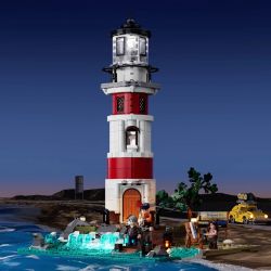 Lumibricks FunWhole 18007 Sunrise Lighthouse Xếp hình lắp ráp ghép mô hình Chuyến đi đường: Ngọn hải đăng Shoreline