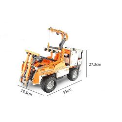 DOUBLEE CADA C51013 51013 non  XE CẨU HÀNG bộ đồ chơi xếp lắp ráp ghép mô hình  MOBILE CRANE Kỹ Thuật Công Nghệ Cao Mô Hình Phương Tiện 838 khối
