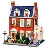Lumibricks FunWhole 15009 Redbrick Row House Xếp hình lắp ráp ghép mô hình Cuộc sống thị trấn nhỏ: biệt thự gạch đỏ