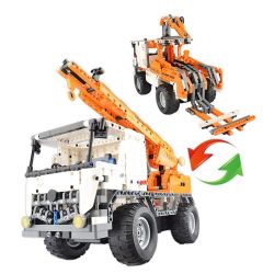 DOUBLEE CADA C51013 51013 non  XE CẨU HÀNG bộ đồ chơi xếp lắp ráp ghép mô hình  MOBILE CRANE Kỹ Thuật Công Nghệ Cao Mô Hình Phương Tiện 838 khối