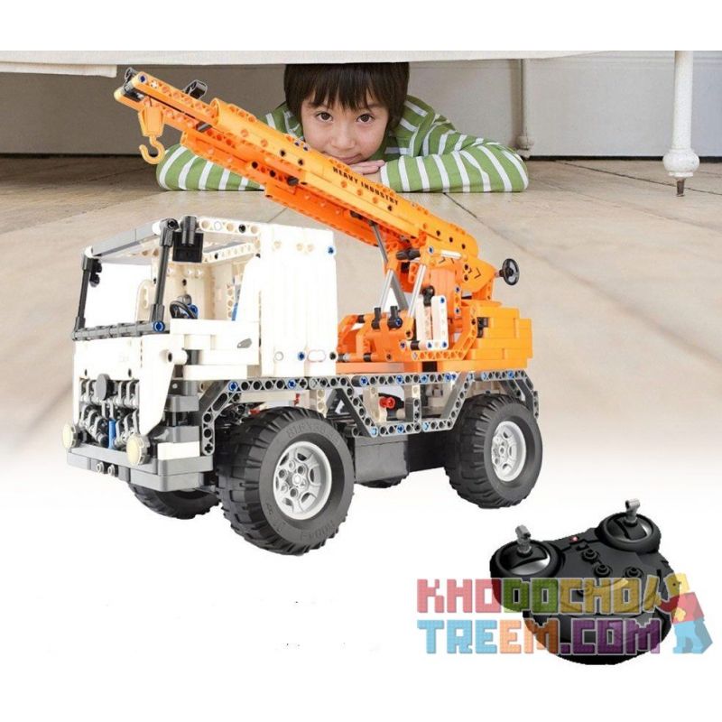DOUBLEE CADA C51013 51013 non  XE CẨU HÀNG bộ đồ chơi xếp lắp ráp ghép mô hình  MOBILE CRANE Kỹ Thuật Công Nghệ Cao Mô Hình Phương Tiện 838 khối
