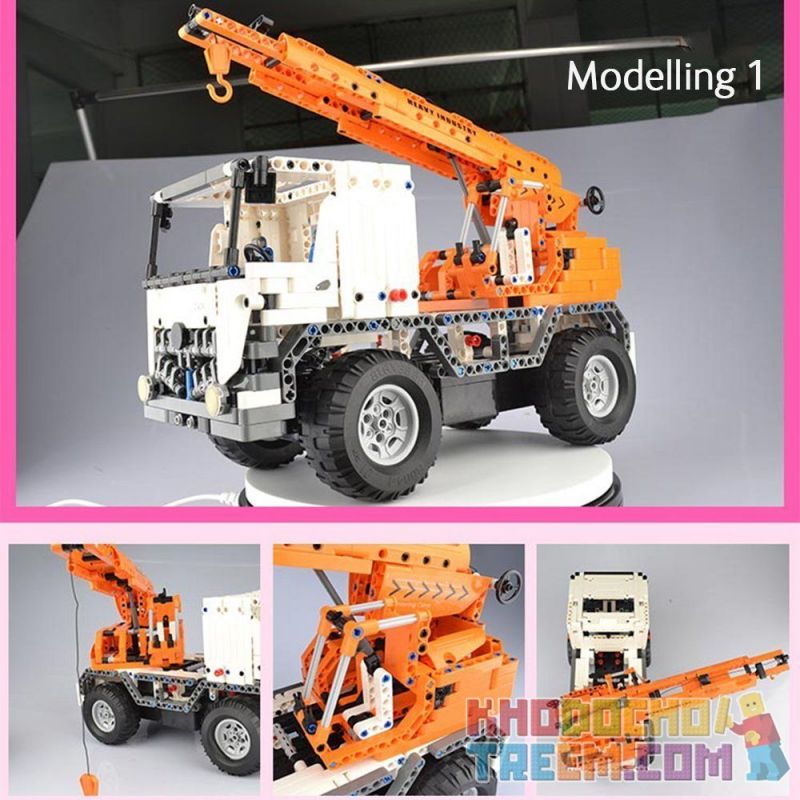 DOUBLEE CADA C51013 51013 non  XE CẨU HÀNG bộ đồ chơi xếp lắp ráp ghép mô hình  MOBILE CRANE Kỹ Thuật Công Nghệ Cao Mô Hình Phương Tiện 838 khối