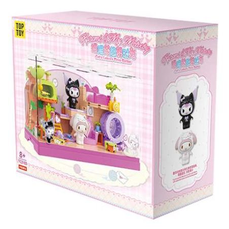 TOP TOY TC3103 Xếp hình lắp ráp ghép mô hình Thời gian rảnh rỗi của Sanrio Meow Meow Meow House BOX Coolomi, Melody