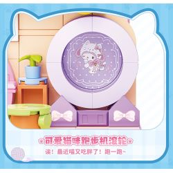 TOP TOY TC3103 Xếp hình lắp ráp ghép mô hình Thời gian rảnh rỗi của Sanrio Meow Meow Meow House BOX Coolomi, Melody