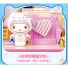 TOP TOY TC3103 Xếp hình lắp ráp ghép mô hình Thời gian rảnh rỗi của Sanrio Meow Meow Meow House BOX Coolomi, Melody