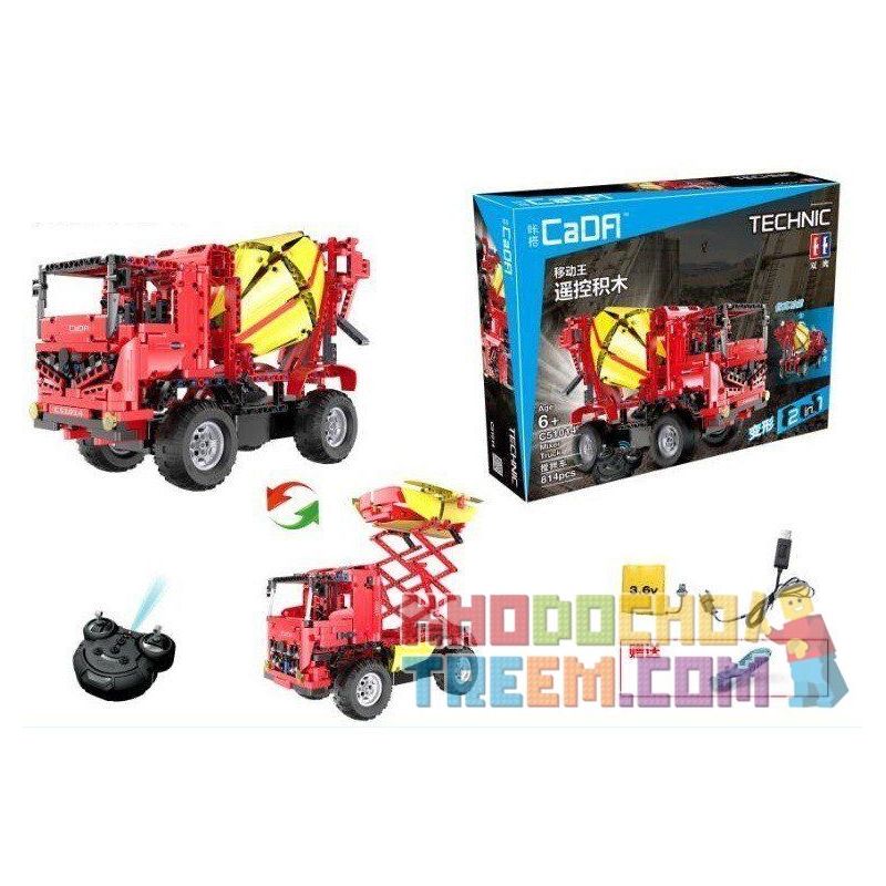 DOUBLEE CADA C51014 51014 non  XE TRỘN BÊ TÔNG bộ đồ chơi xếp lắp ráp ghép mô hình  MIXER TRUCK Kỹ Thuật Công Nghệ Cao Mô Hình Phương Tiện 814 khối